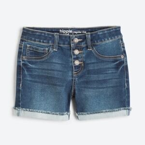 🆕️ NWT High-Waisted Blue Denim Shorts with Cuffed Hem